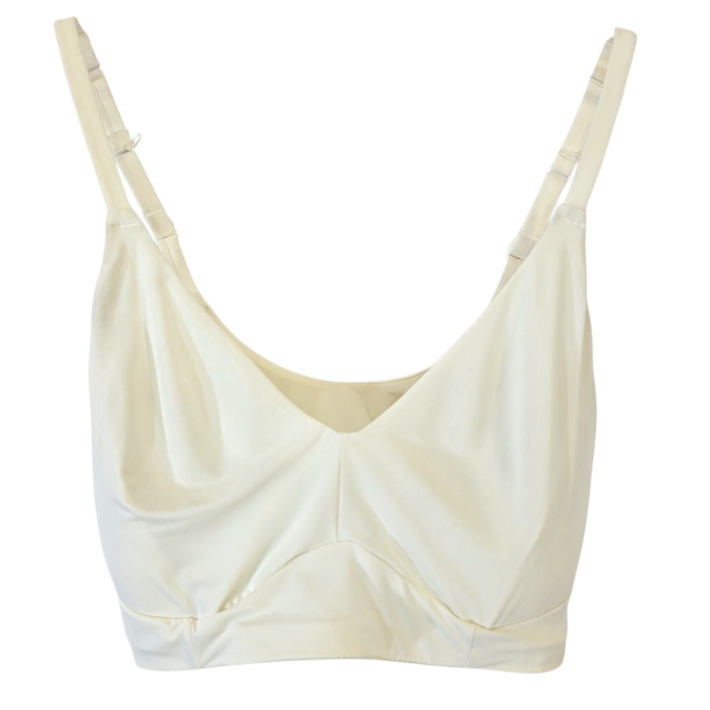 Yitty by‎ Lizzo Cream Bralette Crop Top Activewear Lounge Medium Soft